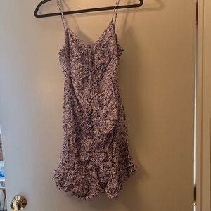 Chic Floral Mini Dress in Purple